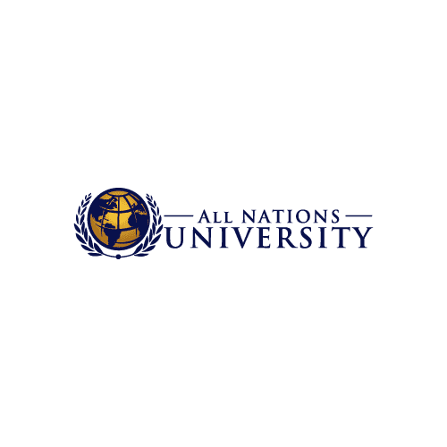 laurel wreath and globe icon in university logo